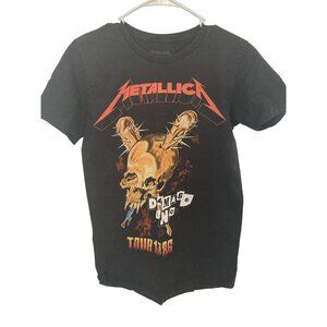 Metallica Damage Inc. 1986 Tour T-Shirt Black Short Sleeve Graphic Tee Size S